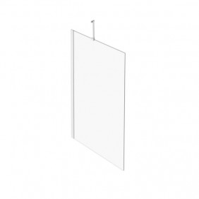Pare-bain fixe 140x85 cm - profilé chromé - Brive JACOB DELAFON