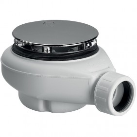 Bonde de douche 90 mm capot chromé - sortie horizontale - Tempoplex VIEGA