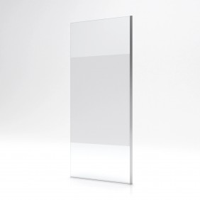 Paroi de douche fixe Parma 2 - verre dépoli - 80 cm AURLANE