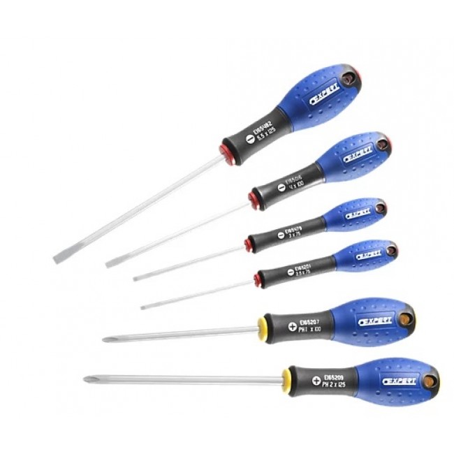 Jeu de 6 tournevis fente - phillips Expert - E160902.jpeg EXPERT BY FACOM