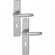 Poignées de porte sur plaque - New York - aluminium - aspect inox