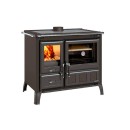 Cuisinière à bois 10,5kW - four 78L - noir anthracite - Gardenia Steel LA NORDICA EXTRAFLAME