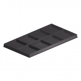 Plateau de rangement floqué pour dressing CHIC - anthracite MENAGE CONFORT