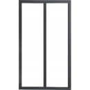 Verrière intérieure 2 carreaux 108 x 63,2 cm noir - vitrage inclus Kit Atelier