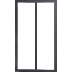 Verrière intérieure 2 carreaux 108 x 63,2 cm noir - vitrage inclus Kit Atelier