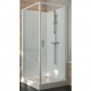 Cabine de douche 70x70 cm porte pivotante verre transparent - Iziglass 2 LEDA