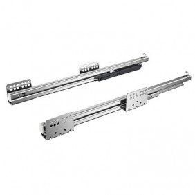 Coulisses tiroir sortie totale Quadro Compact à amortisseur - charge 40 kg HETTICH