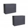 Lot de 2 Murets Loft L Graphit - double paroi - 46 litres - gris anthracite