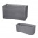 Lot Muret 116 L et Jardiniere 98 litres - Volcania  gris galet