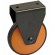Roulette de meuble fixe - galet bois - charge 70 kg - noir