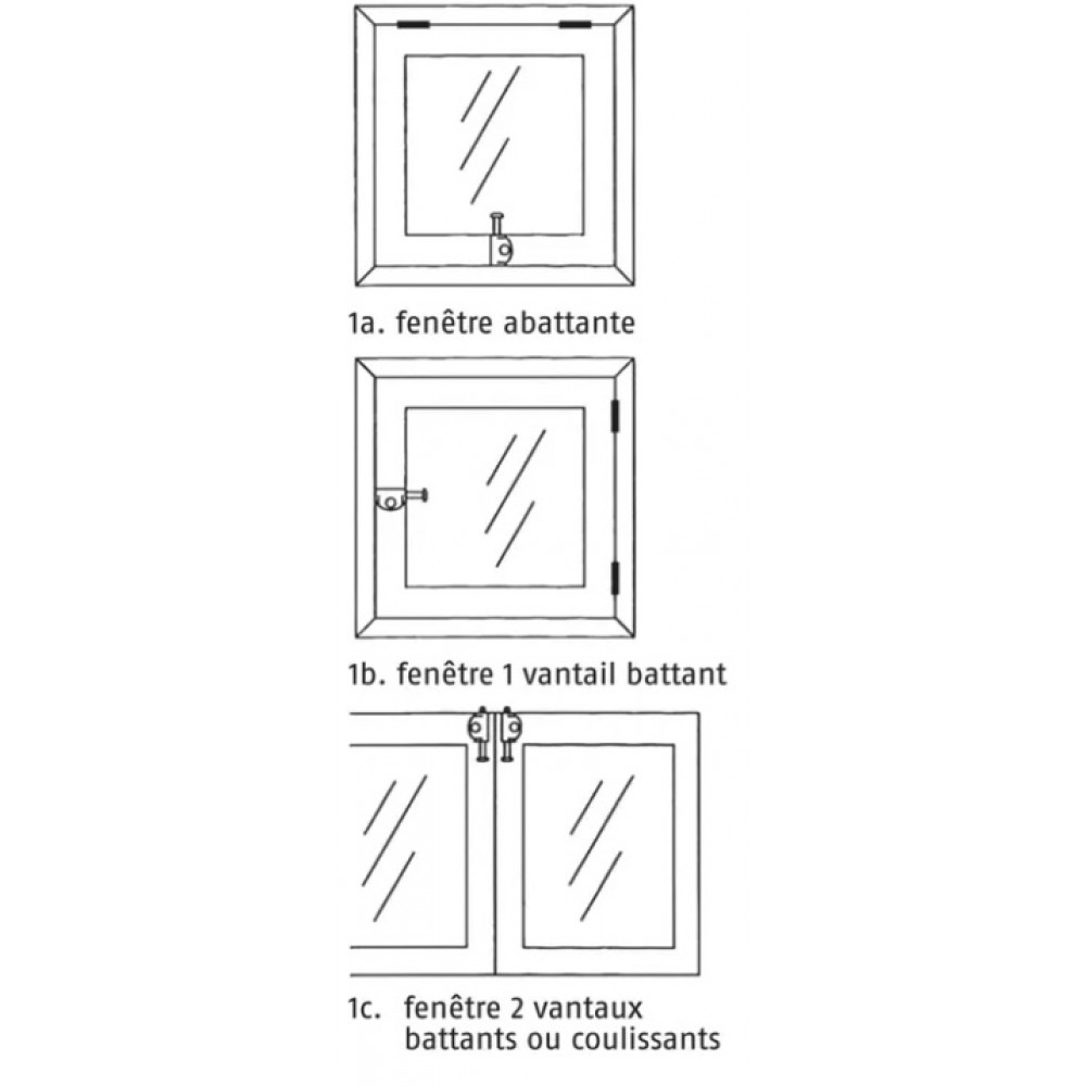 Goupille de sécurité pour fenêtre ou baie