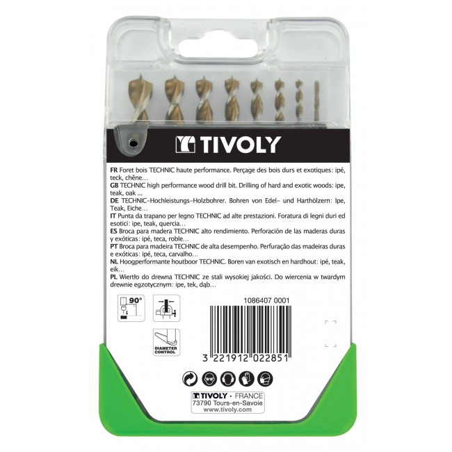 Coffret de 8 forets HSS bois TECHNIC gradués - Ø 2 à 10 mm - Bricozor 1.jpg TIVOLY