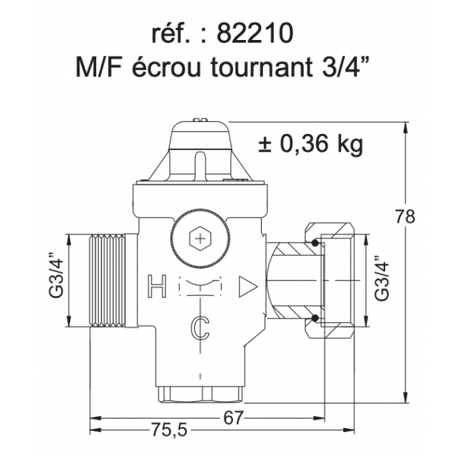 Réducteur de pression pour chauffe-eau Redufix - Bricozor.png WATTS
