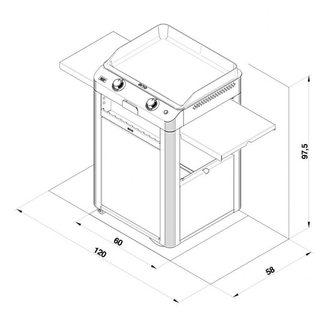 Plancha gaz 60 cm sur chariot - Combo Fusion 60 - Bricozor 4.jpg ENO
