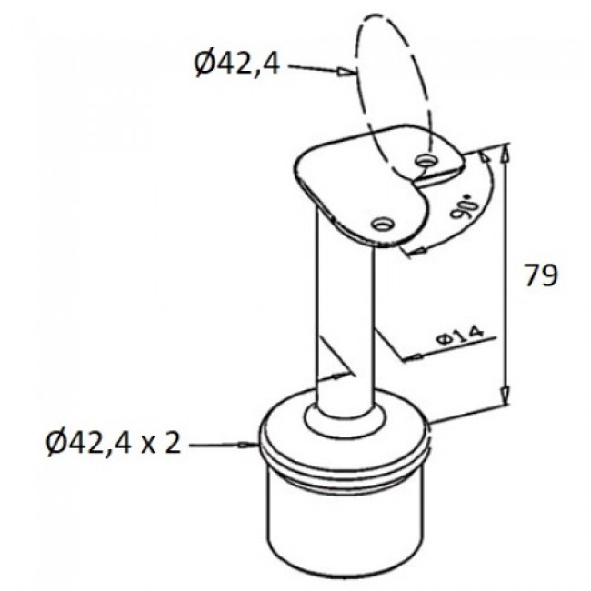 schémaSupport de main-courante diamètre 42,4 mm - pour poteau rond en inox5.jpg Design Production