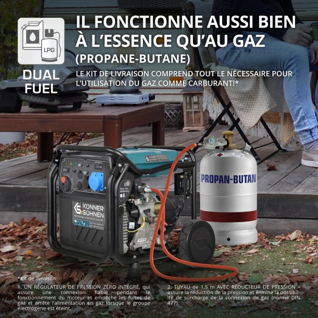 Groupe électrogène Inverter à essence:gaz - 8,5 kW - 230V - KS 8100iEG - Bricozor 4.jpeg KONNER & SOHNEN