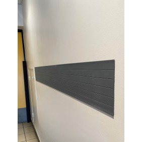 Lisse de protection murale fine striée - 10m x 180mm - gris WATTELEZ