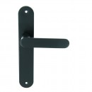 Poignées de porte sur plaques  - aluminium noir mat - Meudon CADAP