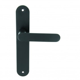Poignées de porte sur plaques  - aluminium noir mat - Meudon CADAP