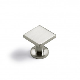 Bouton de meuble carré Fogo - finition aspect inox brossé - par 4 HETTICH