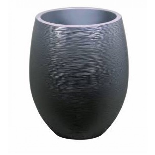 Pot rond - diamètre 50 cm - contenance 53 litres - Graphit anthracite EDA PLASTIQUES