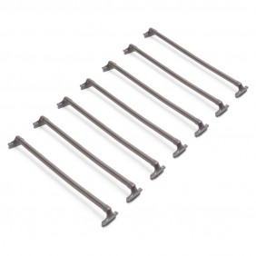 Lot de 7 tringles à pantalon pour dressing Quartz - finition titane EMUCA