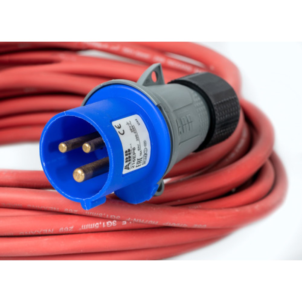 Meister Rallonge CEE avec câble en Caoutchouc de Haute qualité pour Chantiers et locaux industriels Protection IP44 10 m 7424150 