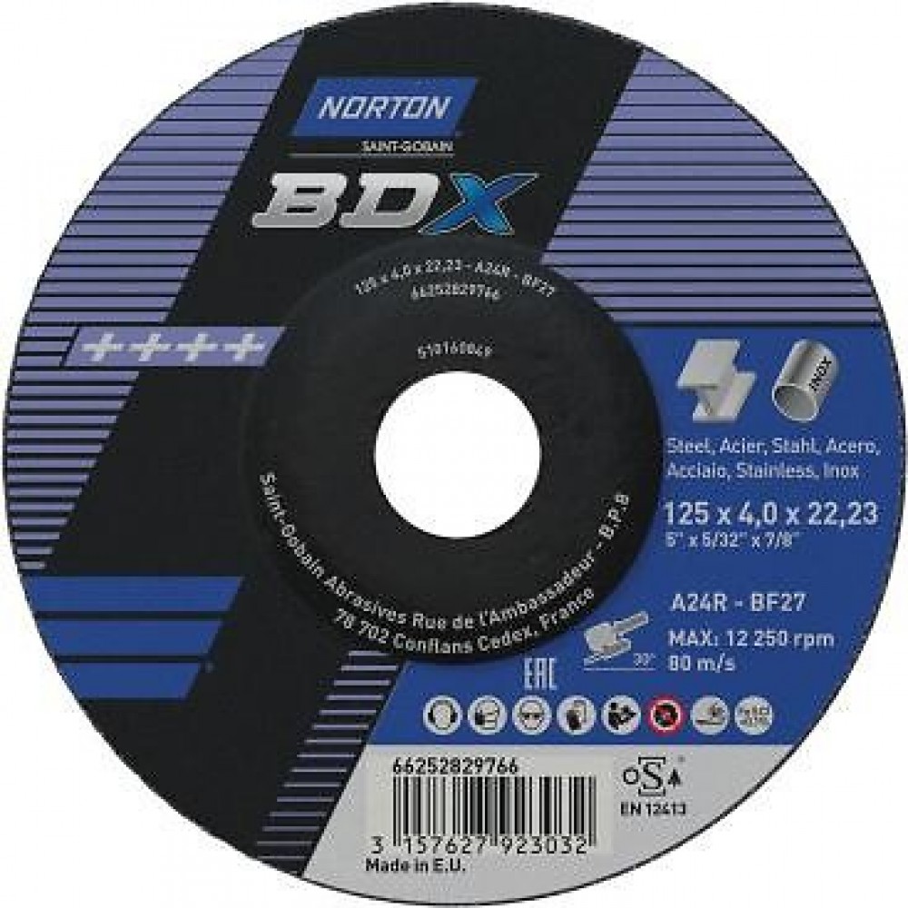 Bosch Professional Meule à Ébarber Standard For Metal - Lot De 4 (115 X 6 Mm) Pour Meuleuses Angulaires