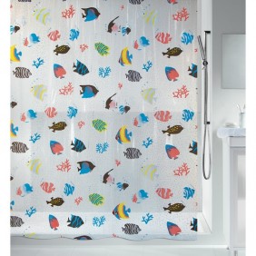 Rideau de douche  - 180 x 200 cm - Multicolor - PEVA - motif poissons SPIRELLA