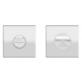 Paire de rosaces affleurantes carrées en inox poli - série EZ180Q - condamnation KARCHER DESIGN