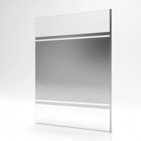 Paroi de douche fixe Parma 2 - verre miroir - 140 cm AURLANE