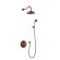 Colonne de douche thermostatique à encastrer Lady's - finition bronze