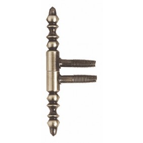Fiche - portes bois - nœuds à vases - argent patiné - 13 mm BROS