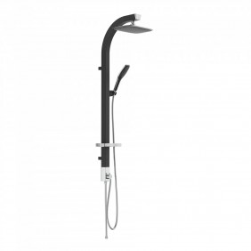 Colonne de douche noir et chromé avec porte-savon - Madagaskar SCHÜTTE
