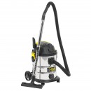 Aspirateur eau et poussières 1300W - 30L - prise asservie - NET-UP25ID FARTOOLS
