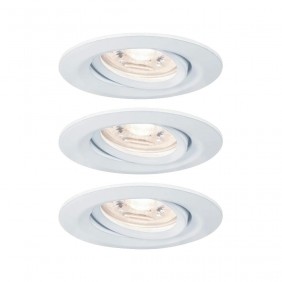 Kit 3 spots encastrés LED - Orientable - Blanc - Nova Mini Coin PAULMANN