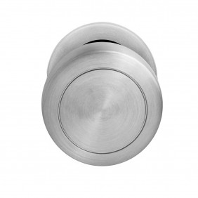 Bouton de porte pivotant en inox - disque diamètre 54mm - série EK530D - inox satiné / cosmos noir KARCHER DESIGN