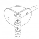 Support d'angle mural de garde-corps rond 42,4 millimètres4.jpg Design Production