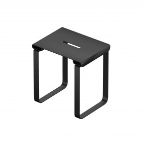 Siège de douche en inox noir mat 40x30x46 cm AURLANE