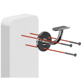 Support mural de main-courante pour tube diamètre 42,4 mm - noir Design Production