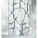 Rideau de douche - 180 x 200 cm - Noir et Blanc - Polyester - Ribbon SPIRELLA