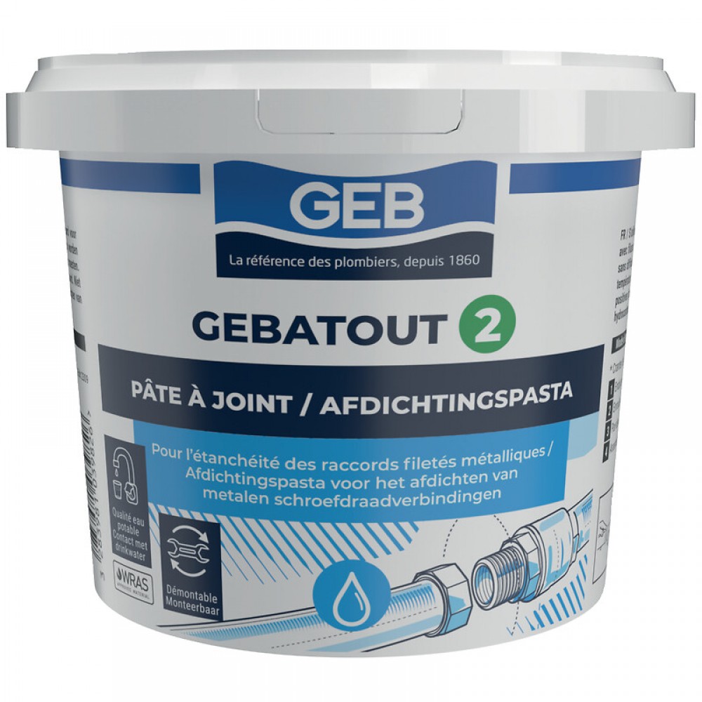 Pâte à joint - étanchéité sanitaire - Gebatout 2 GEB | Bricozor