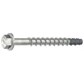 Vis béton inox A4 tête hexagonale à embase filetage partiel MULTI-MONTI Plus HECO