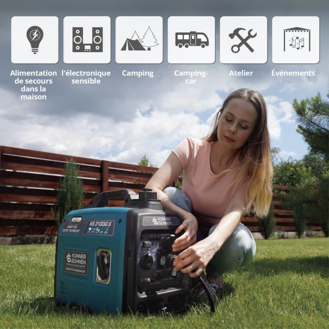 Groupe électrogène Inverter à essence:gaz - 3,1 kW - 230V - KS 3100iG S - Bricozor 6.jpeg KONNER & SOHNEN