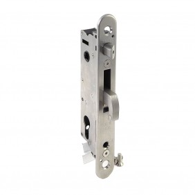 Serrure à larder à crochet - inox - cylindre européen - Fiftylock LOCINOX