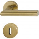 Poignées de porte sur rosaces Amsterdam C7 - laiton doré satiné HOPPE
