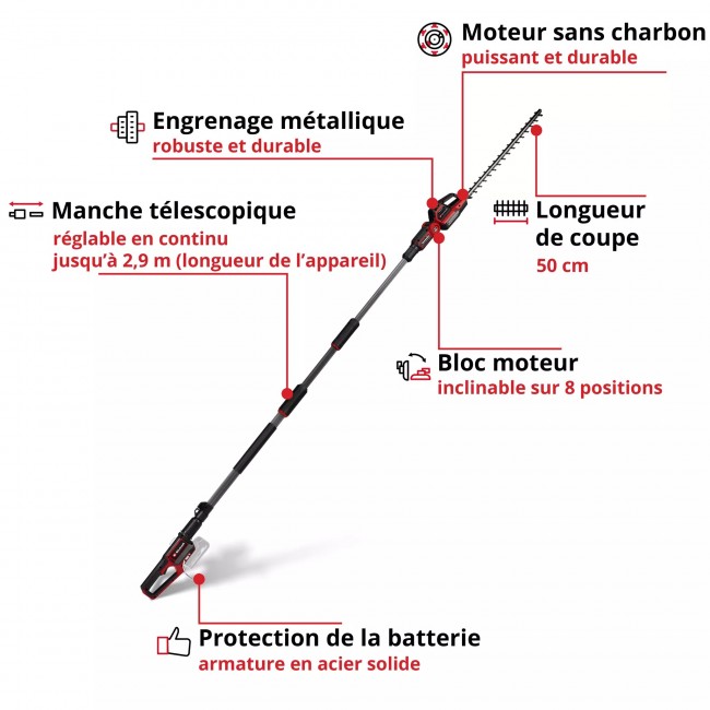 Taille-haies télescopique sans fil GP-HH 18:50 Li T BL-Solo - Power X-Change - Bricozor 2.jpeg EINHELL