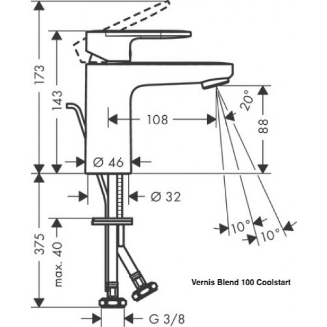 schema-Mitigeur-de-lavabo-Vernis-Blend-100-Coolstart-bricozor.jpg HANSGROHE