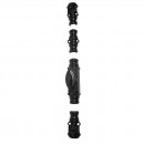 Fausse crémone décorative RY59D pour tringle 1/2 ronde 16x8 mm - noire JARDINIER MASSARD