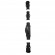 Fausse crémone décorative RY59D pour tringle 1/2 ronde 16x8 mm - noire